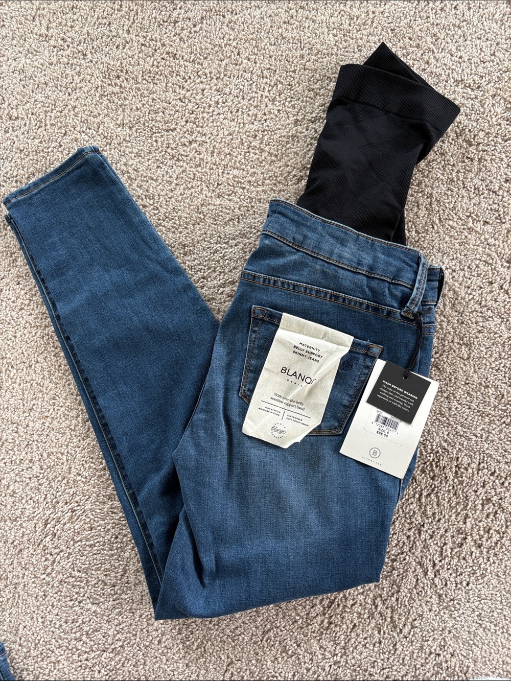 NWT: BLANQI Maternity Belly Support Skinny Jeans
